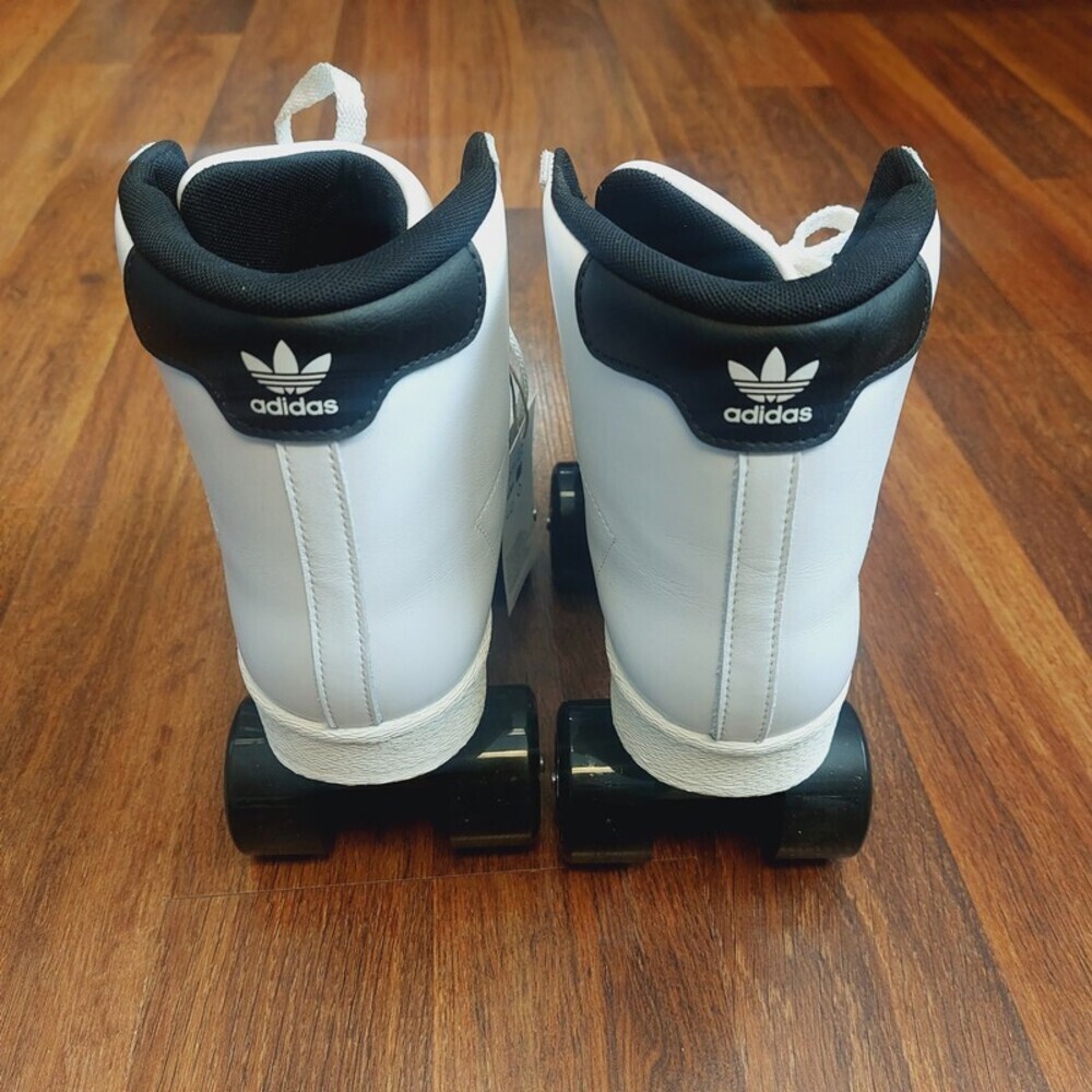 adidas Womens Sz 7.5 Superstar 82 Skate Leather Roller Skates White Black JS4038 - Picture 8 of 9